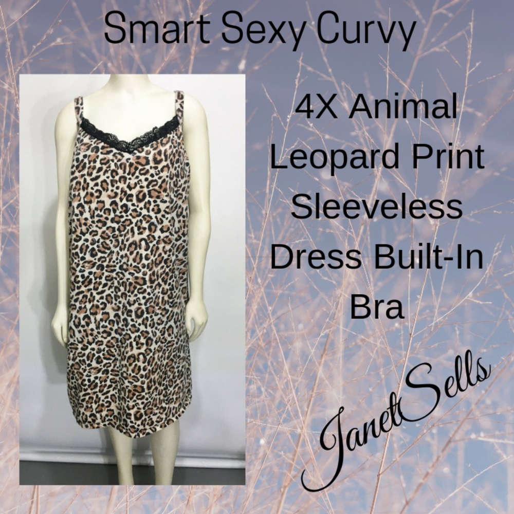 Smart Sexy Curvy 4X Animal Leopard Print Dress